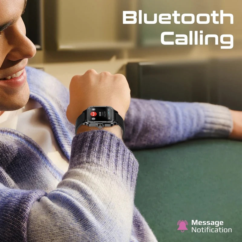 Promate 1.78" Fitness Tracker Smartwatch with Bluetooth Calling IP68 Water Resistance 1.78" Curved AMOLED Display Heart Rate/SPO2/Step/Sleep/ Women Health Tracker 100+ Customized Watch Faces - BLACK