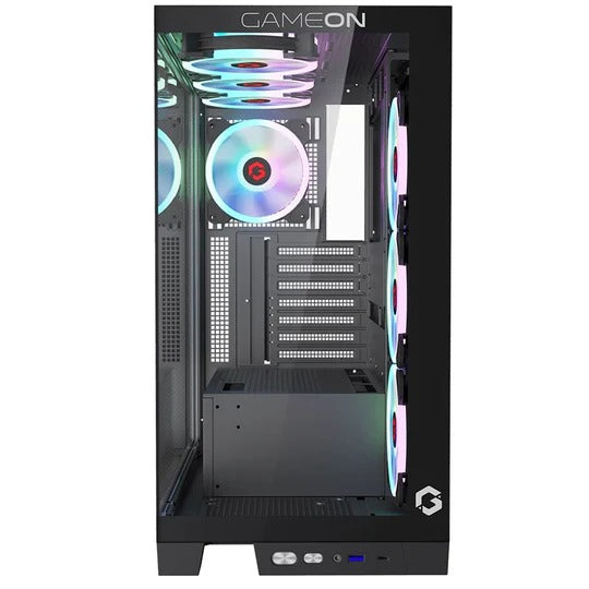 PC case GameOn Emperor midnight Series 7FAN Mid Tower Gaming - Black