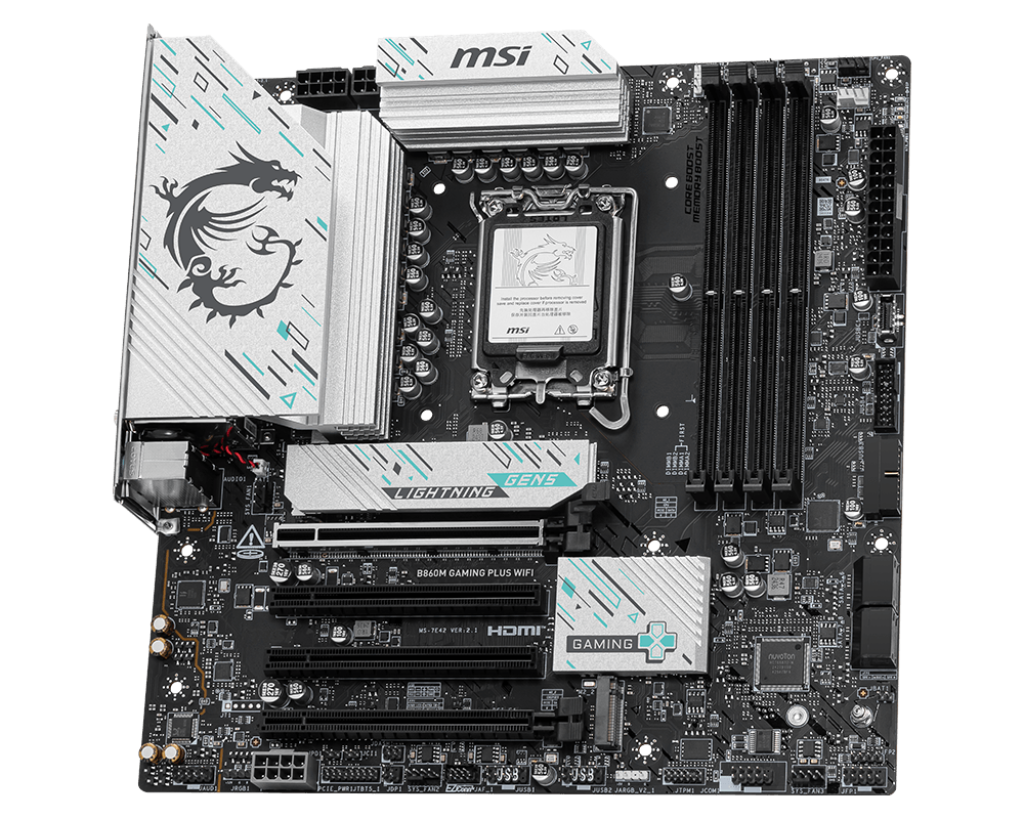 MSI B860M GAMING PLUS WIFI DDR5 Motherboard - Black