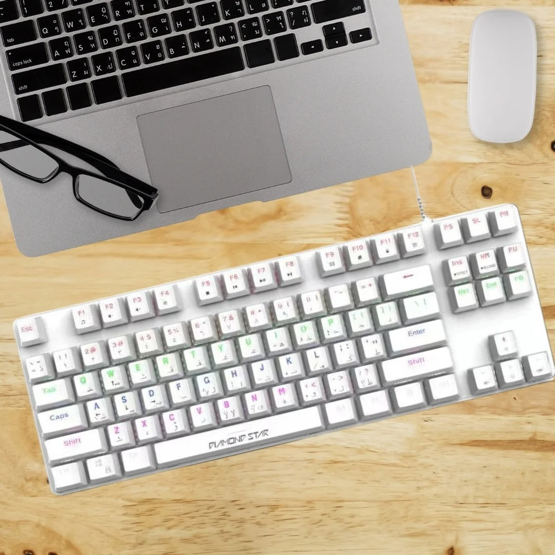 Diamond Star MH7588 RGB Mechanical Keyboard -White