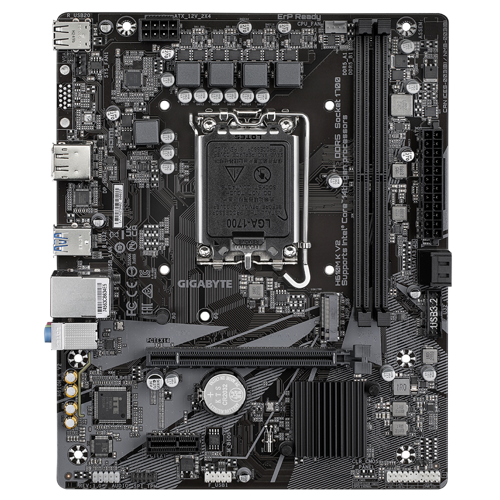 GIGABYTE H610M K V2 DDR5 mATX Motherboard - Black