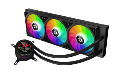 REDRAGON CCW-1017 360 CPU Liquid Cooler With Temperature Display 3x 12cm RGB Fans