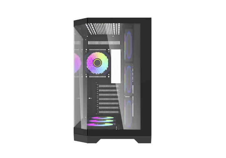 DarkFlash FT418 Pro 7Fans Case - Black