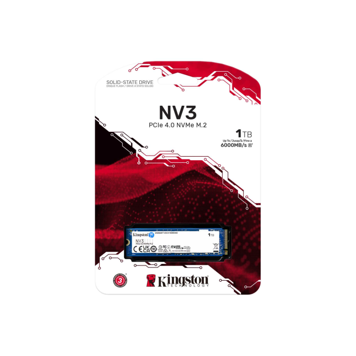 KINGSTON 1000G NV3 M.2 2280 PCIe 4.0 NVMe SSD - 1 TB