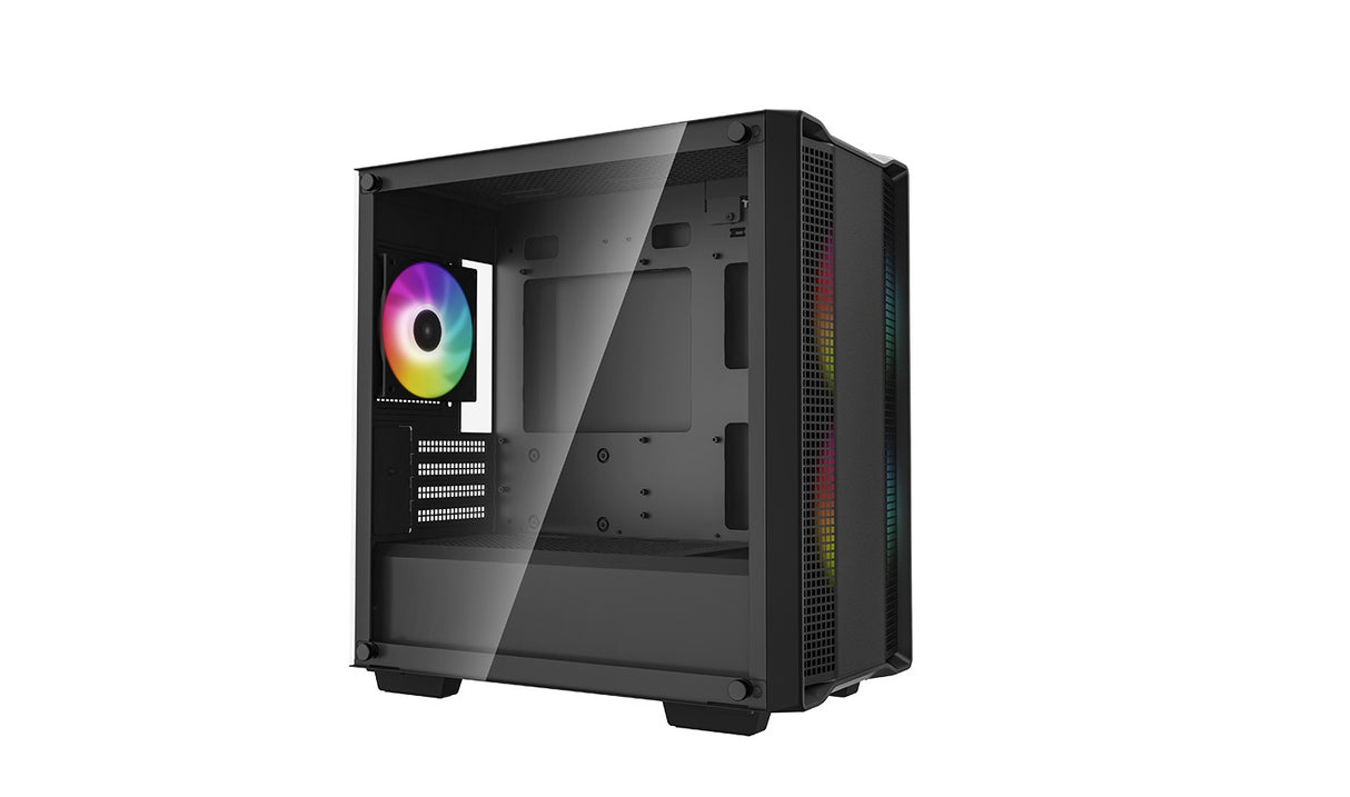 PC case Deepcool CC360 ARGB Micro Atx Tempered Glass Side Panel  with 3 ARGB Fans - Black