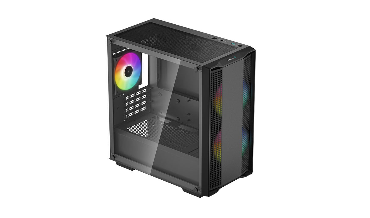 PC case Deepcool CC360 ARGB Micro Atx Tempered Glass Side Panel  with 3 ARGB Fans - Black