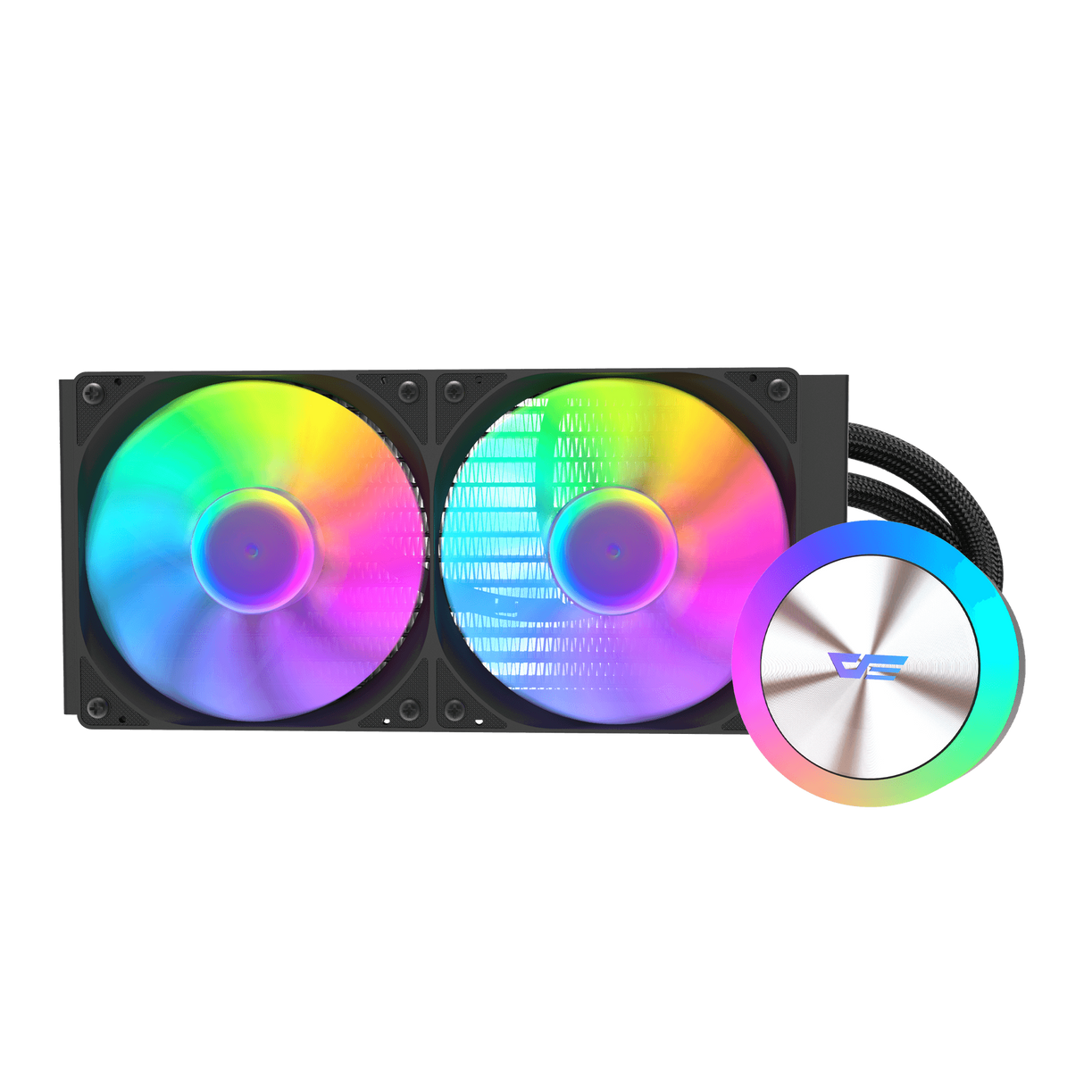 Darkflash Aquaglow DG240 all in one 240mm ARGB Liquid CPU Cooler - Black