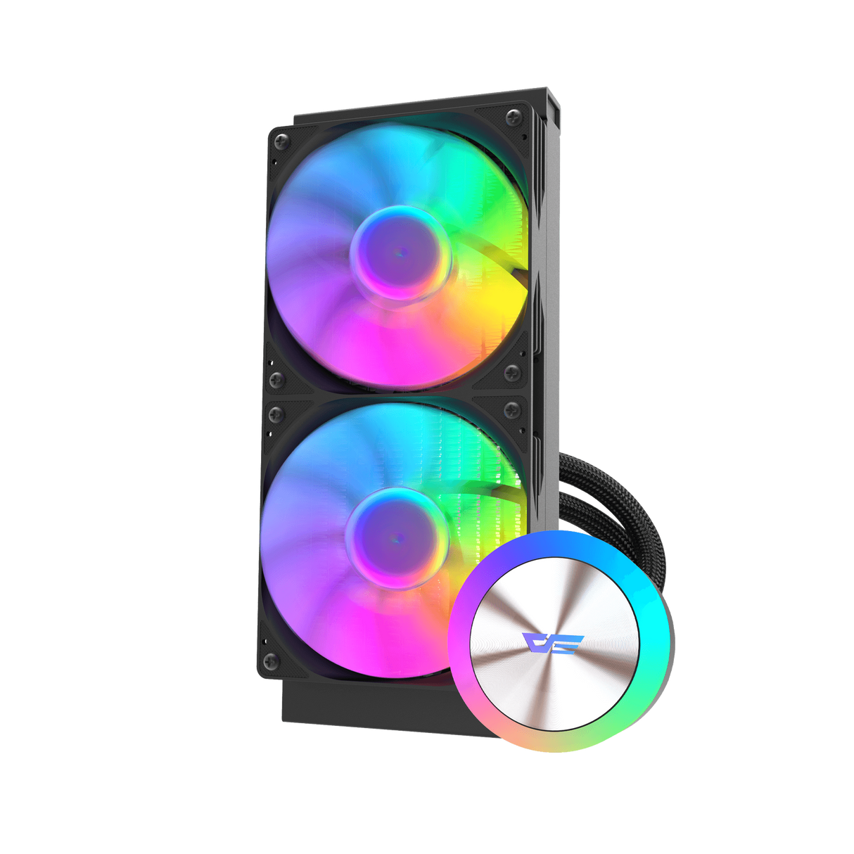 Darkflash Aquaglow DG240 all in one 240mm ARGB Liquid CPU Cooler - Black