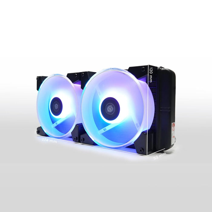 Azza SP Blizzard 240 all in one RGB Lights liquid cooler - Black