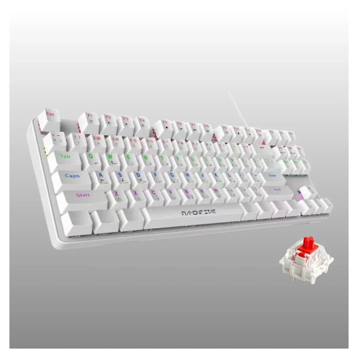 Diamond Star MH7588 RGB Mechanical Keyboard -White
