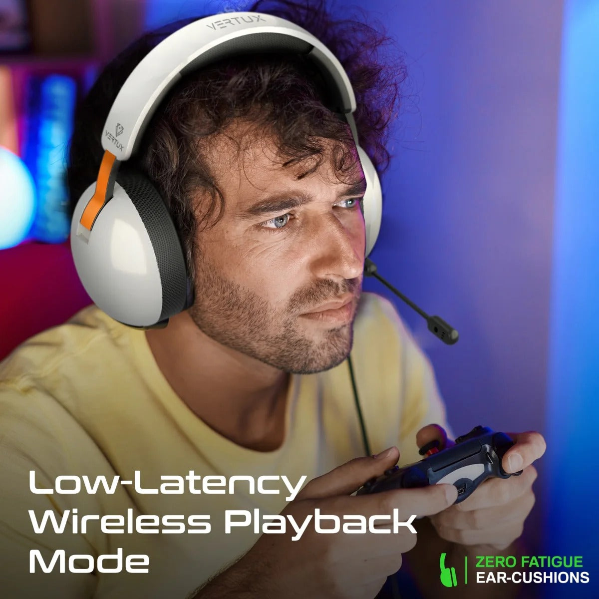 Vertux High Performance Tri-Mode Connectivity Gaming Headset with Retractable Microphone - BLACK