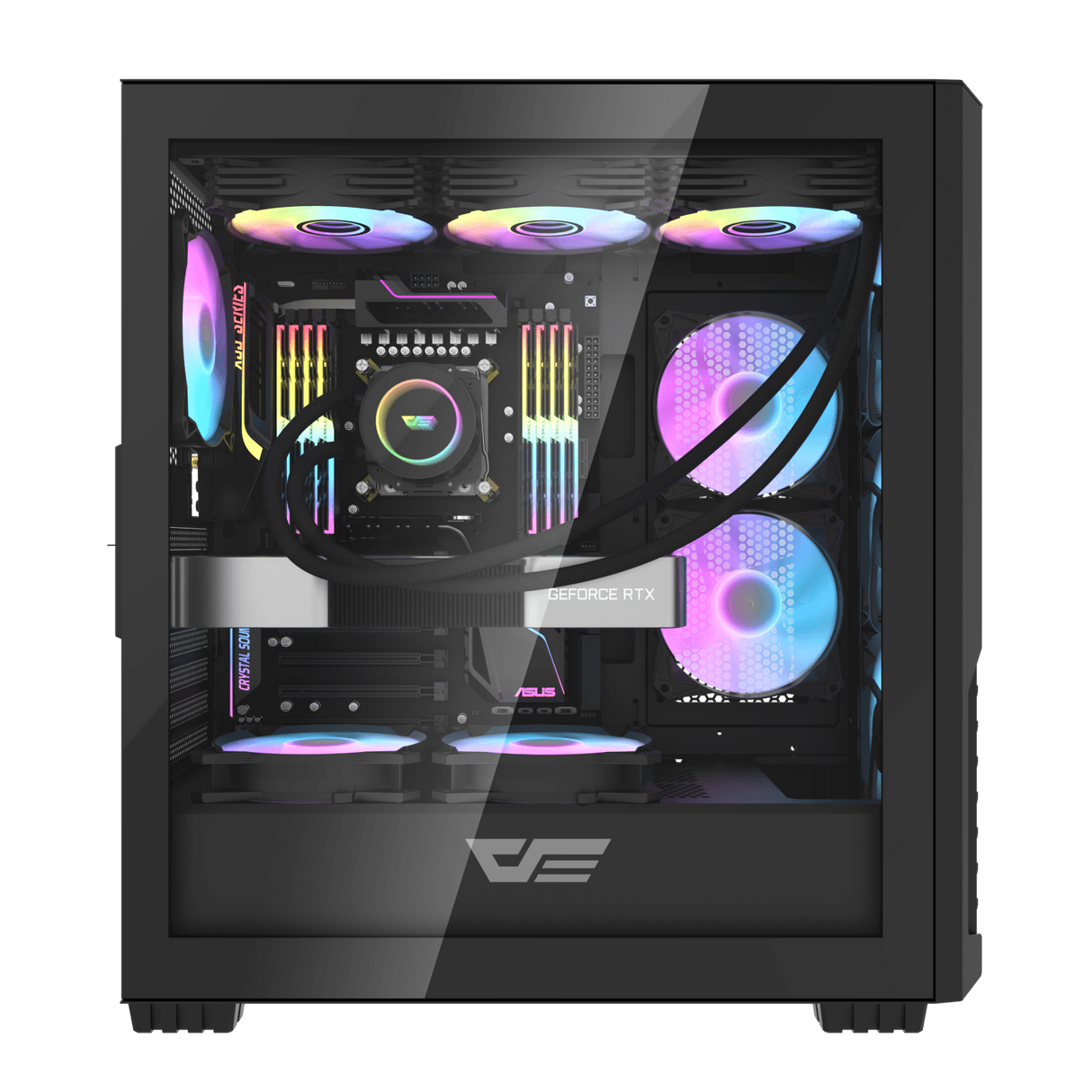 Case Aigo DarkFlash DF2100 ATX Mid Tower Gaming- Black