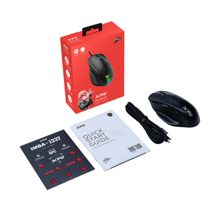 XPG ALPHA Wired Black Gaming Mouse