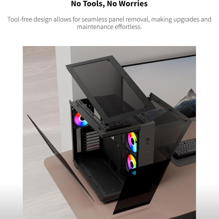 Montech King 65 Pro Mid Tower PC Case - Black