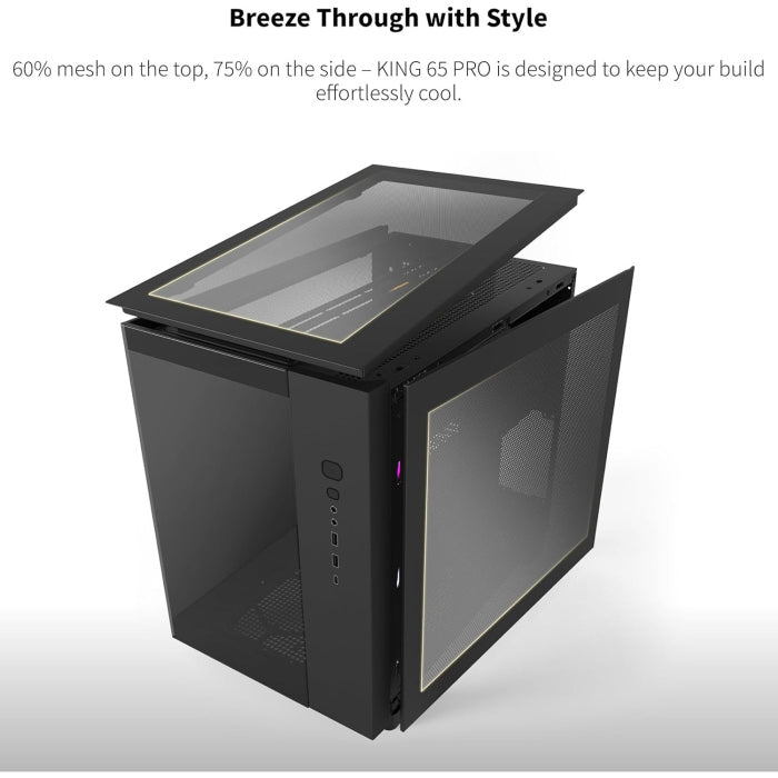 Montech King 65 Pro Mid Tower PC Case - Black