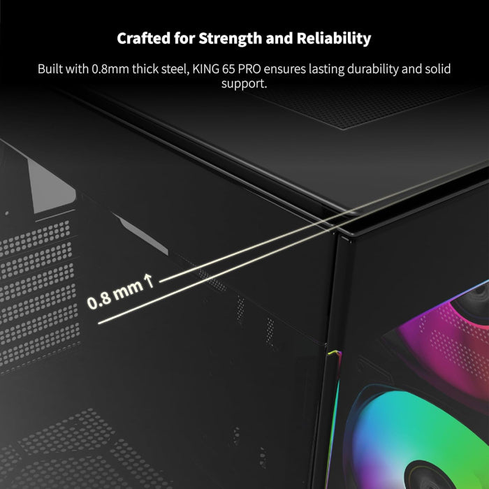 Montech King 65 Pro Mid Tower PC Case - Black