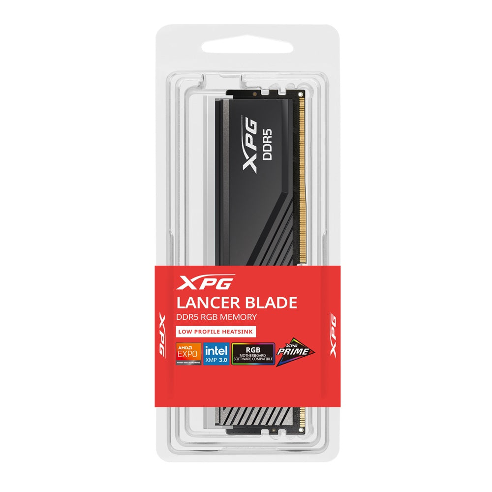 XPG Lancer Blade DDR5 RGB 16GB (8GB x2) 5600 MT/s Memory RAM - Black