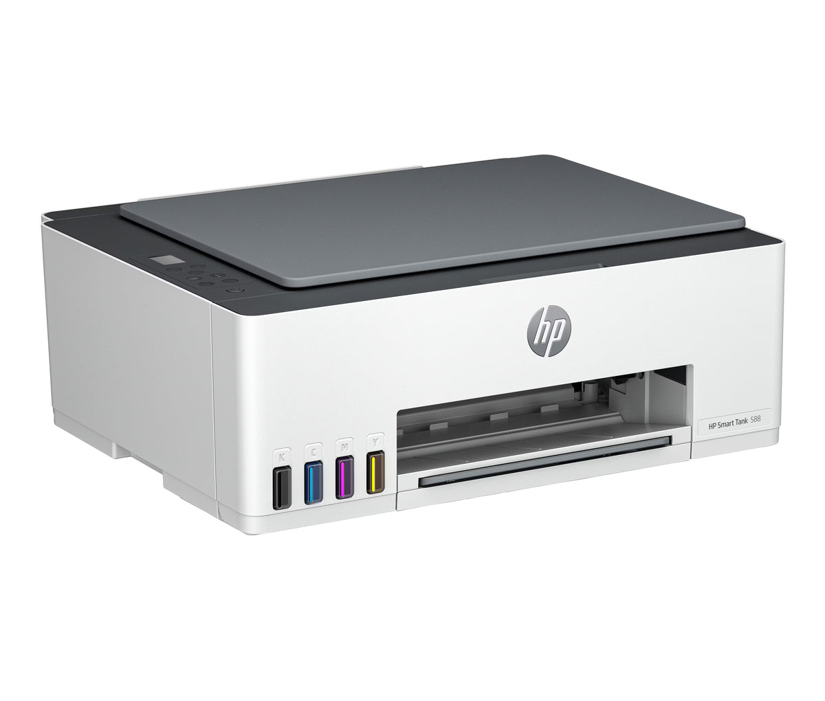 طابعة HP Smart Tank 580 متعددة الوظائف - سرعة طباعة 12 صفحة في الدقيقة / دقة 4800 نقطة في البوصة / مقاس A4 / منفذ USB / واي فاي / بلوتوث / طابعة نفث حبر ملونة - 1F3Y2A