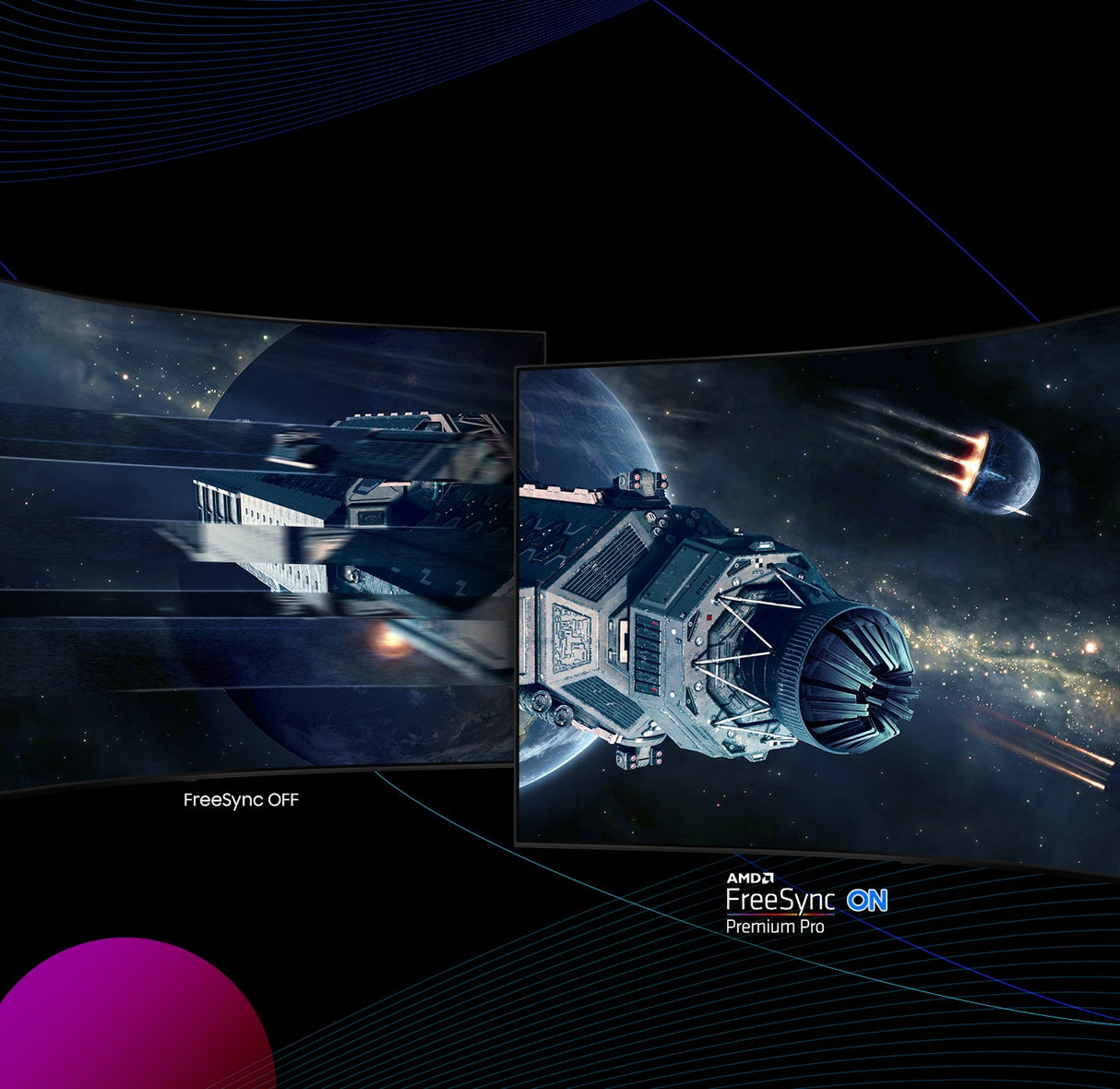 Samsung Odyssey Ark 2nd Gen model G97NC LS55CG97WNMXUE, 55" 4K UHD 3840 x 2160, 165Hz Refresh rate, 1ms Response time, HDMI 2.1, FreeSync Premium Pro Compatible Curved Gaming Monitor