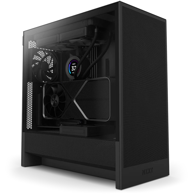 NZXT H5 Flow (2024) Compact Mid-Tower ATX Case - Black