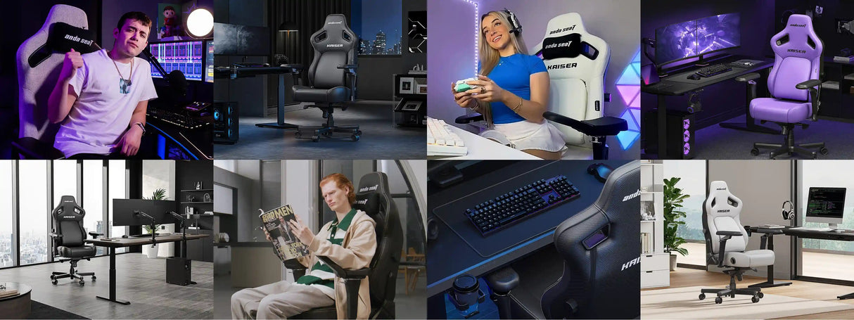 AndaSeat Kaiser 4 XL Premium PVC Leather Gaming Chair – White