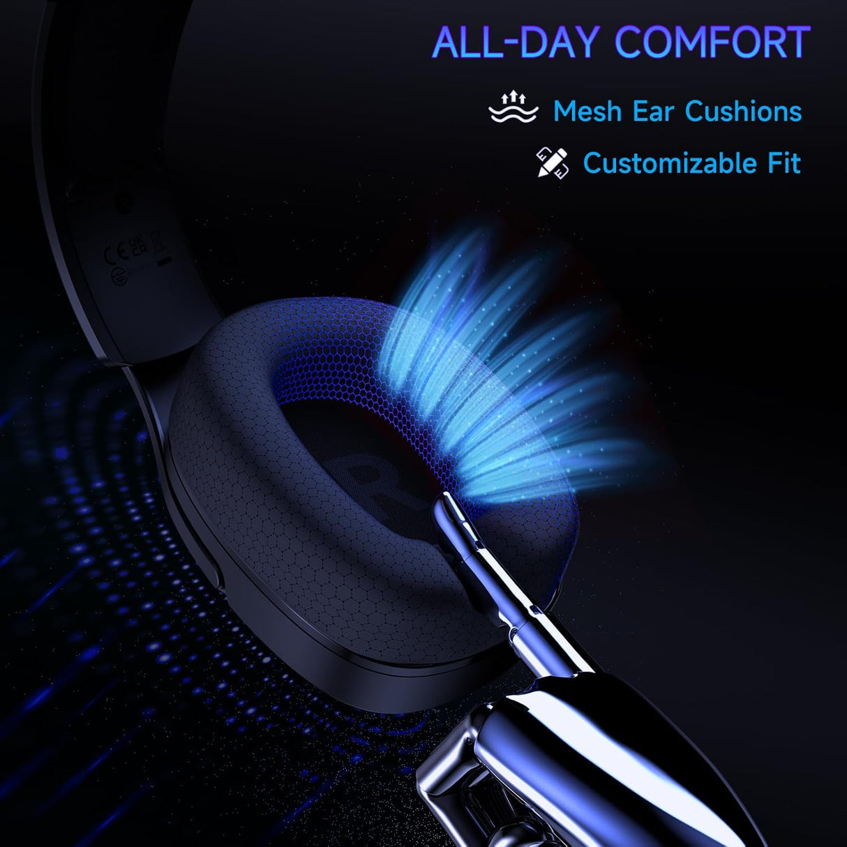 RYR Captain 700 Wireless Gaming Headset - Black