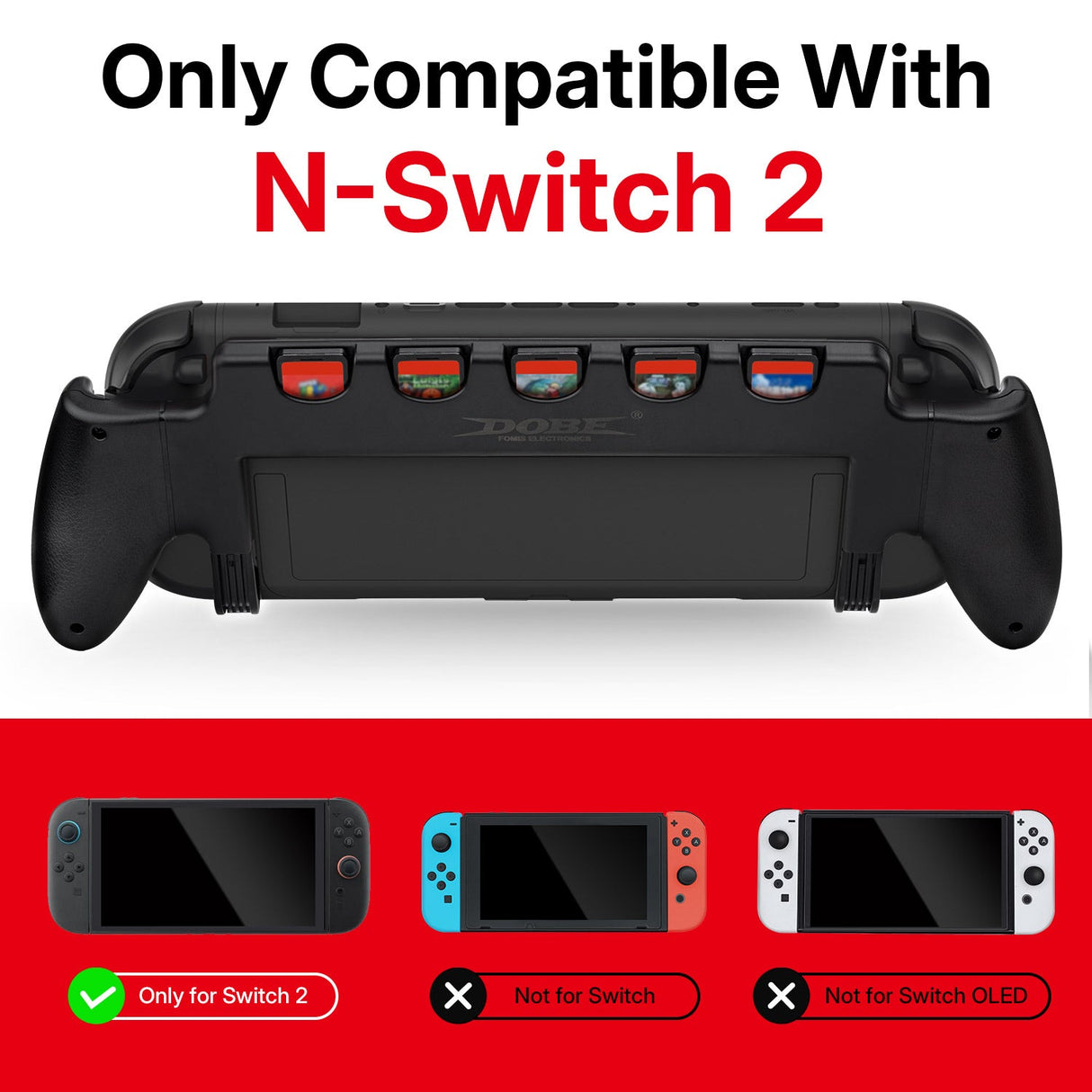 Dobe TNS-3179 Nintendo Switch 2 Console Grip - Black