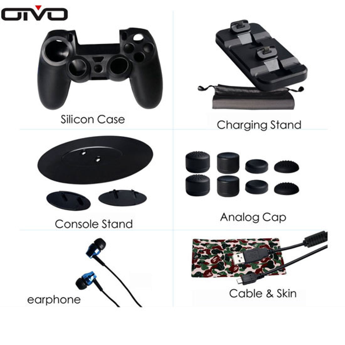 OIVO PS4 Slim/Pro 15‑in‑1 Super Kit