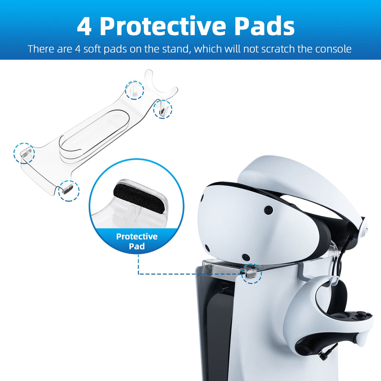 Dobe PS5 VR2 Stand Kit with Magnetic Fast Charging Cable TP5-2523