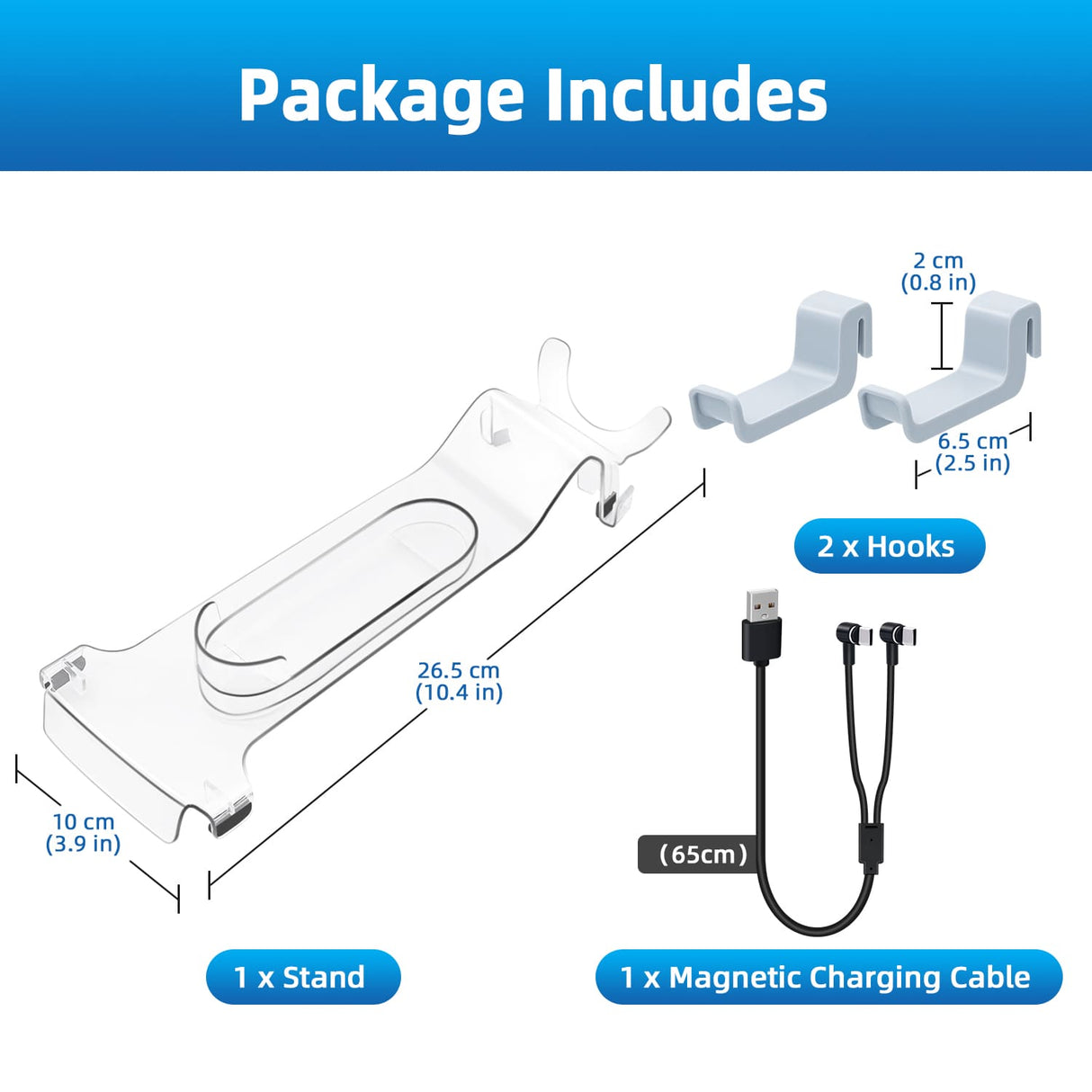 Dobe PS5 VR2 Stand Kit with Magnetic Fast Charging Cable TP5-2523