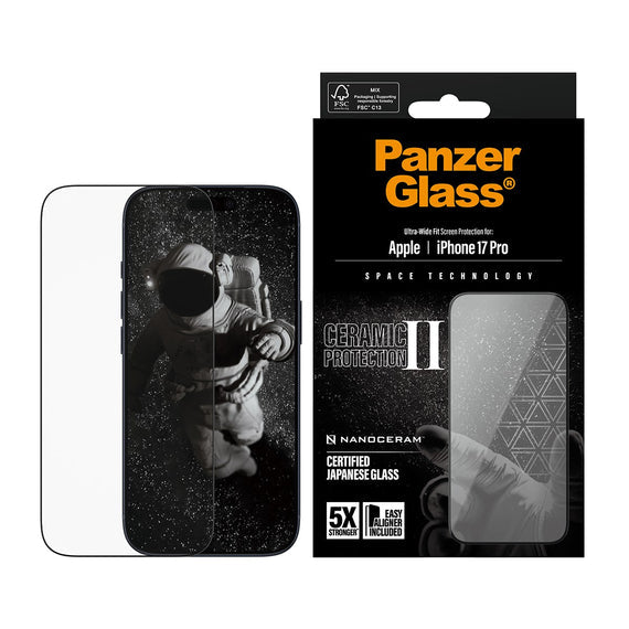 PanzerGlass® Screen Protector iPhone 17 Pro | Ultra- Wide Fit w. EasyAligner