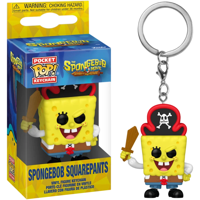 ميدالية مفاتيح Funko Pocket Pop! Animation من فيلم The SpongeBob Movie لشخصية SpongeBob