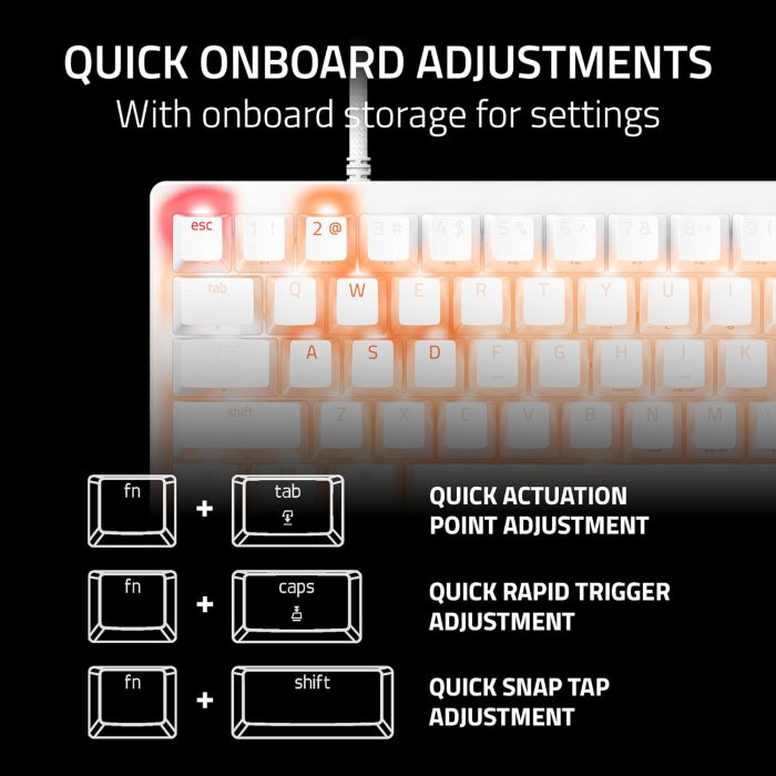 Razer Huntsman V3 Pro Mini 60% Analog Optical Esports Keyboard - White