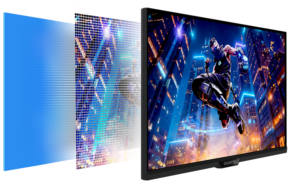 شاشة ألعاب مسطحة بتقنية IPS من جيجابايت M27Q2 QD، مقاس 27 بوصة، بدقة QHD (2560 × 1440)، ومعدل تحديث 200 هرتز، وزمن استجابة 1 مللي ثانية - أسود