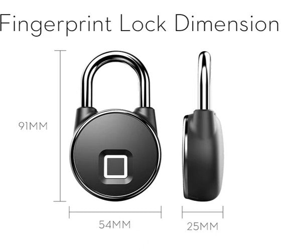 Fingerprint key lock Model Y1502, Materail: Aluminum alloy / stainless