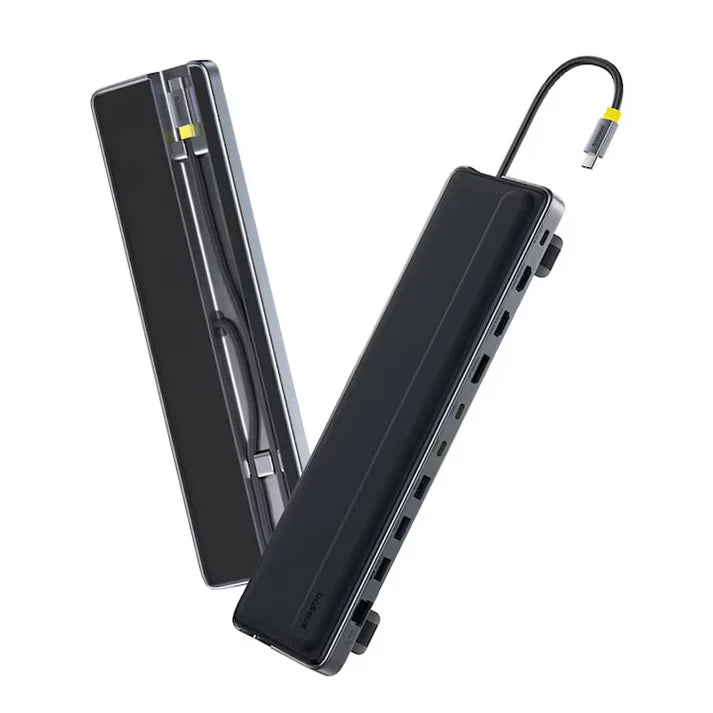 موزع Baseus EliteJoy EH3 12 في 1 مع حامل لابتوب - رمادي فضائي