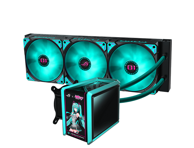 Hatsune Miku Edition Custom Gaming PC AMD Ryzen 7 9800X3D | RTX 5080 16GB | 64GB RAM DDR5 6400M ASUS ROG Full Theme Setup XG27ACMEG-G Monitor