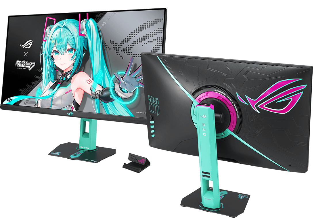 Asus ROG Strix XG27ACMEG-G Hatsune Miku Edition 27" QHD (2560x1440), 260Hz Refresh Rate, 0.3ms Response Time, HDMI 2.1, USB Type-C, G-Sync compatible, DisplayWidget Center, Fast IPS Flat Gaming Monitor