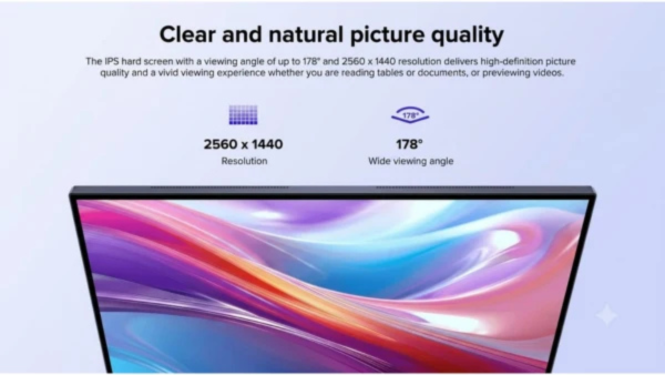 Xiaomi A27Qi, 27" 2K QHD (2560 x 1440), 100Hz Refresh Rate, 6ms Response time, Wide color gamut 95% DCI-P3 100% sRGB, True color display ΔE<2 IPS Monitor - Black 2026