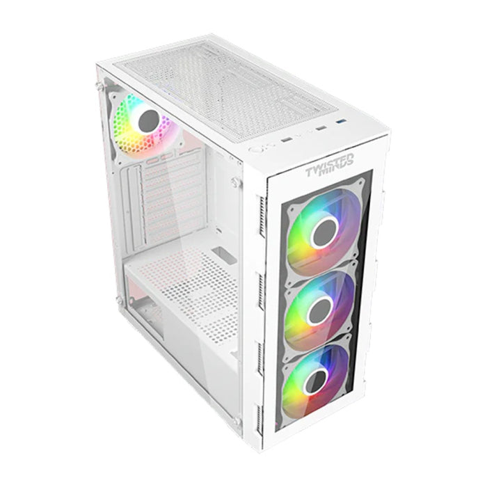 Setup Bundle:Pc Core i5-12400F,RTX 5060,16GB Sades Monitor 24",FHD,200Hz,0.5ms,HDMI 2.1,VA, Gaming Table 120*60*75cm with RGB Light with Gamax Gaming Chair Model 1-LT001L (White)