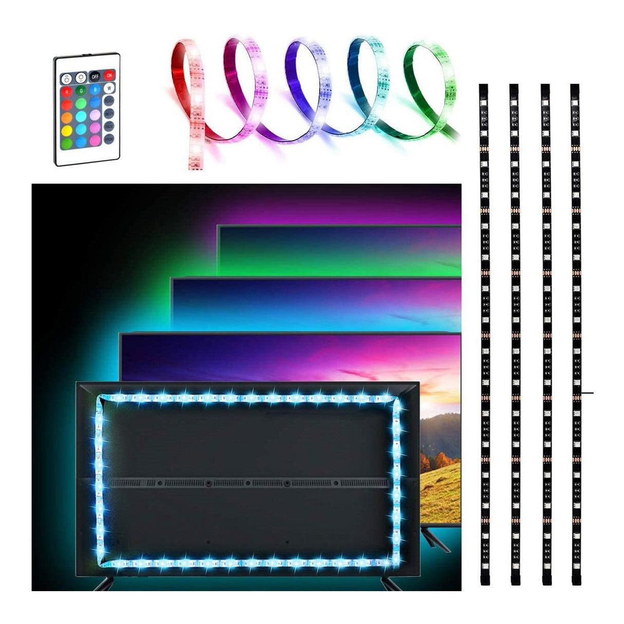 Twisted Minds Gaming Monitor /TV RGB LED Strip, USB Powered Light, 2 Meters | TM-LED-2M / X002JFLRZR