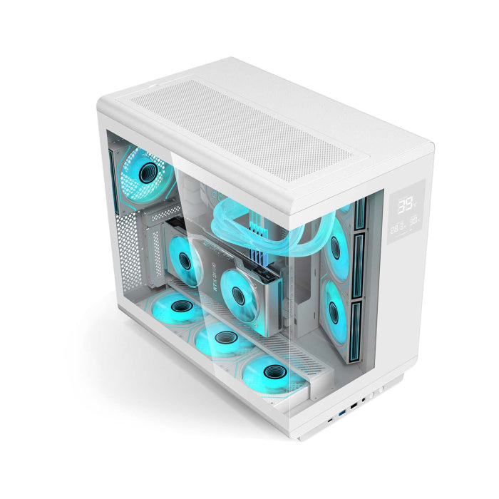 Acer U600W ATX Computer Case with 7 pre-installed 120mm ARGB fans - White