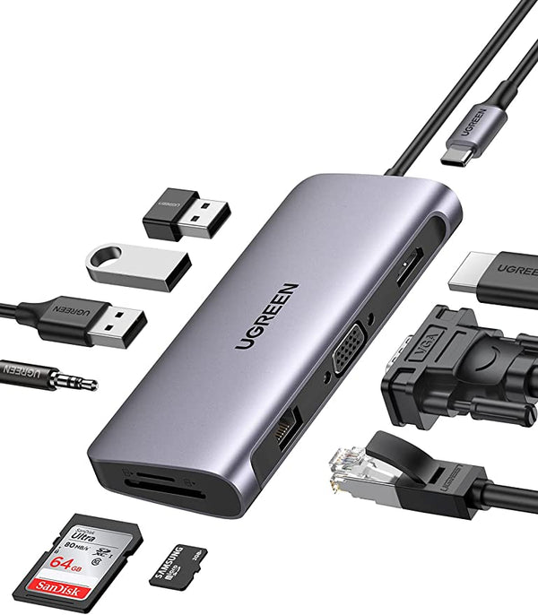 Ugreen 10-in-1 USB-C Hub (4K@30Hz HDMI, 3 USB 3.0)15601-CM498