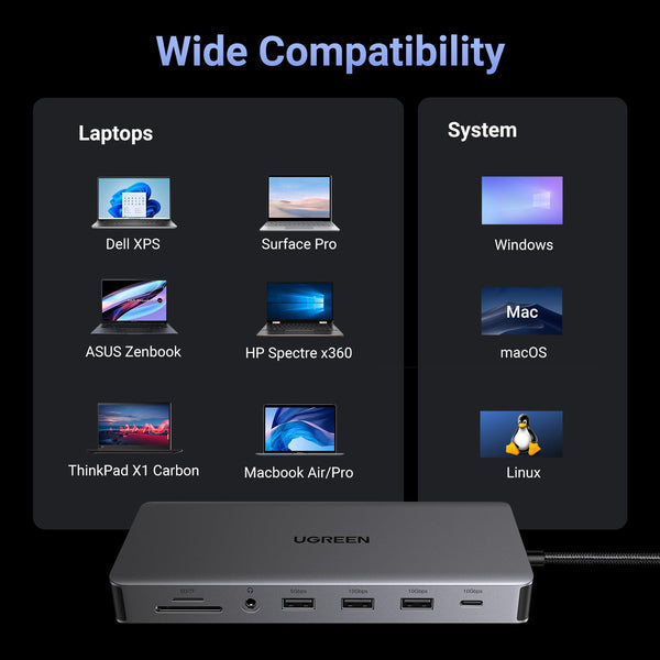 UGREEN Revodok Pro 313 13 in 1 USB C Docking Station (CM681 - 15978)