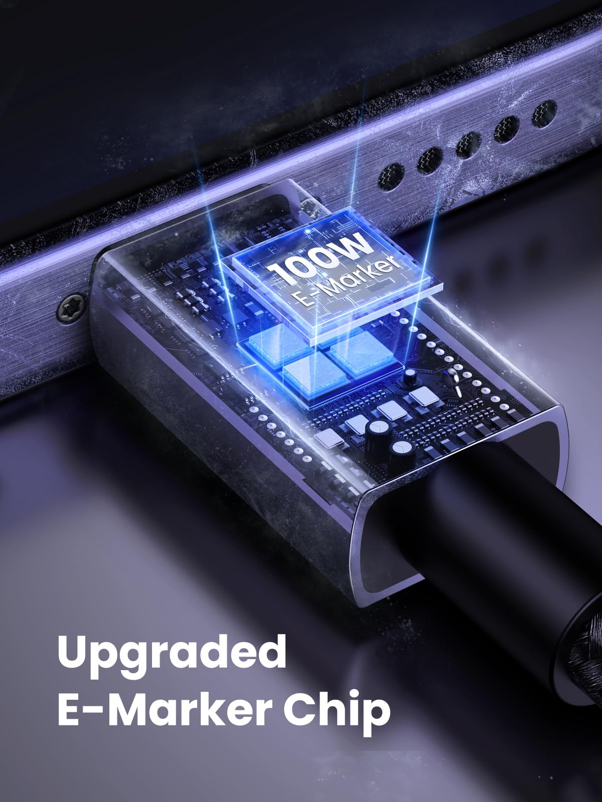 UGREEN Uno USB-C to USB-C PD Fast Charging Cable 5A Max Space Gray 1m 100w