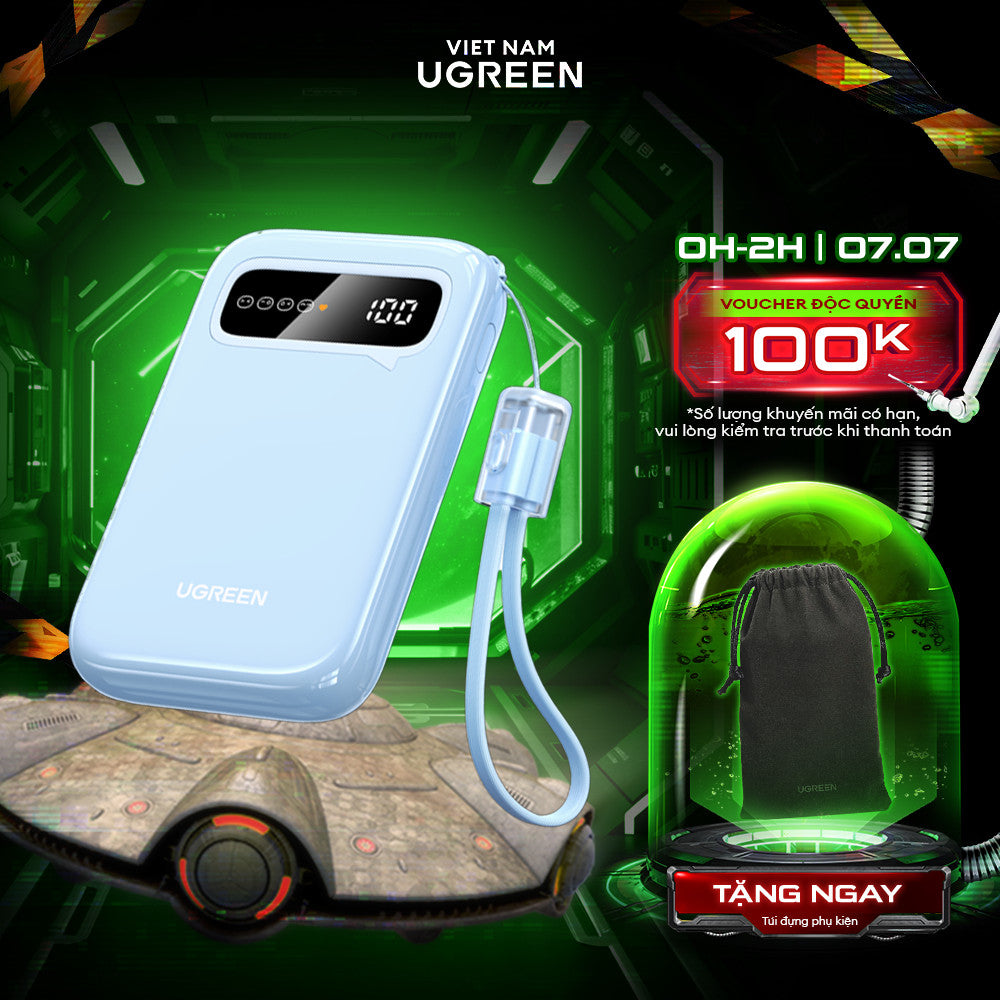 يوجرين باور بانك ميني 10,000 ملي أمبير PD 20W شحن سريع ثنائي الاتجاه — PB522-45423B