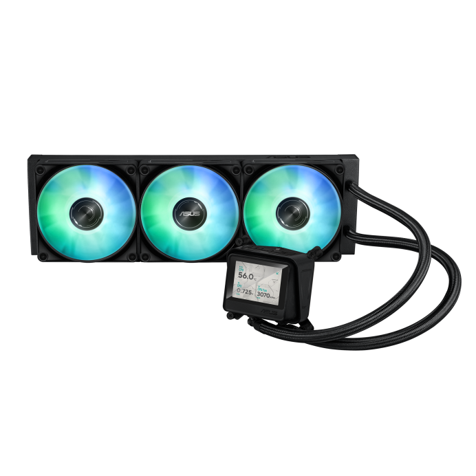 مبرد سائل لوحدة المعالجة المركزية أسوس ماكس للألعاب LC360 ARGB LCD - أسود