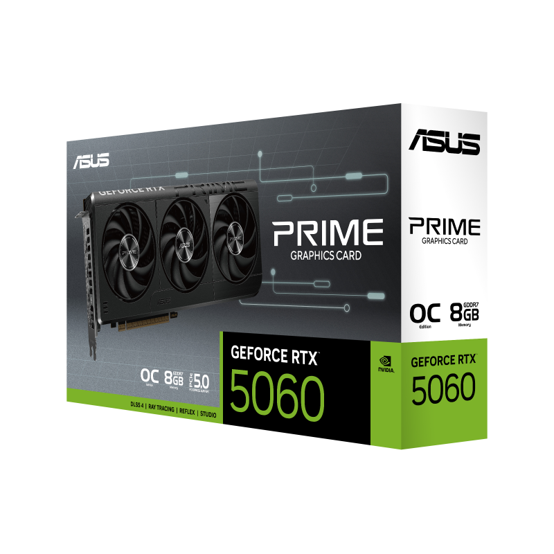 Asus GeForce RTX 5060 Prime 3FAN 8GB GDDR7 OC Edition Graphic Card