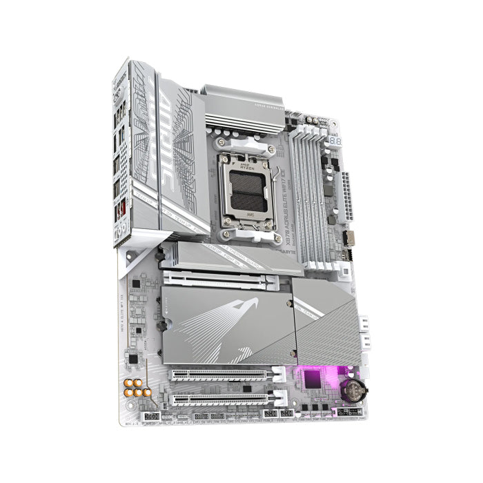 اللوحة الأم GIGABYTE X870 AORUS ELITE WIFI7 ICE DDR5 قياس ATX باللون الأبيض