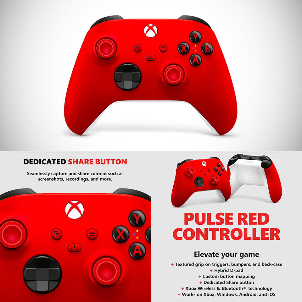 Xbox Core Controller series S|X - Pulse Red
